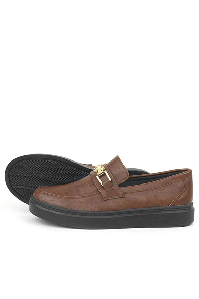 Rakerplus Taba Tokalı Loafer Çocuk Klasik Ayakkabı