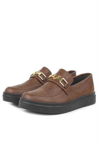 Rakerplus Taba Tokalı Loafer Çocuk Klasik Ayakkabı