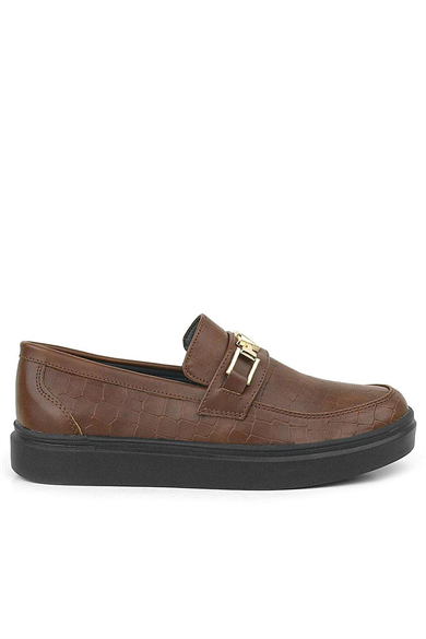 Rakerplus Taba Tokalı Loafer Çocuk Klasik Ayakkabı