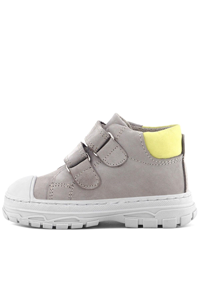 Rakerplus Tails Hakiki Deri Gri Sarı Cırtlı Çocuk Spor Bot