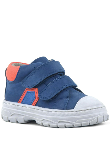 Rakerplus Tails Hakiki Deri Lacivert Cırtlı Çocuk Spor Bot