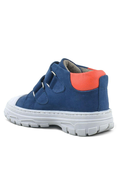 Rakerplus Tails Hakiki Deri Lacivert Cırtlı Çocuk Spor Bot