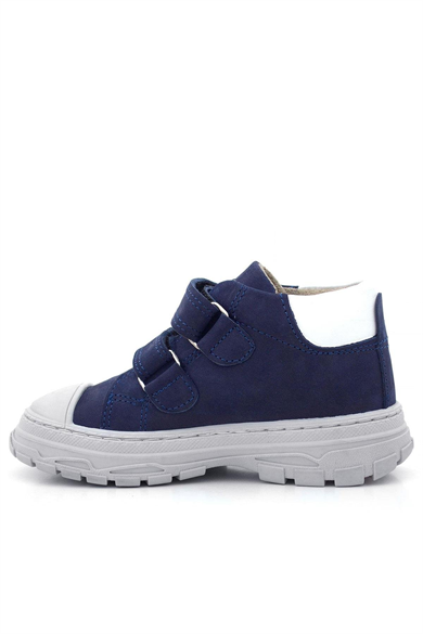 Rakerplus Tails Hakiki Deri Lacivert Kırmızı Cırtlı Çocuk Spor Bot