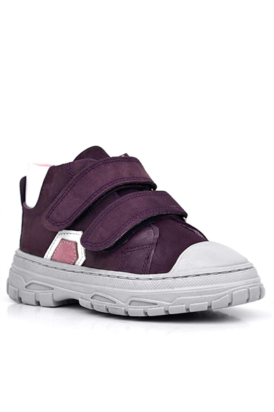 Rakerplus Tails Hakiki Deri Mor Cırtlı Çocuk Spor Bot