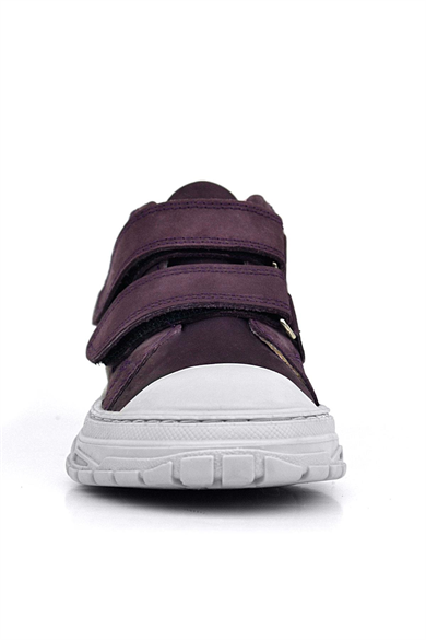 Rakerplus Tails Hakiki Deri Mor Cırtlı Çocuk Spor Bot