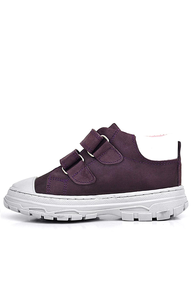 Rakerplus Tails Hakiki Deri Mor Cırtlı Çocuk Spor Bot