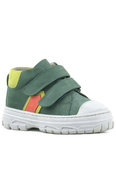 Rakerplus Tails Hakiki Deri Yeşil Cırtlı Çocuk Spor Bot