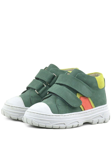 Rakerplus Tails Hakiki Deri Yeşil Cırtlı Çocuk Spor Bot