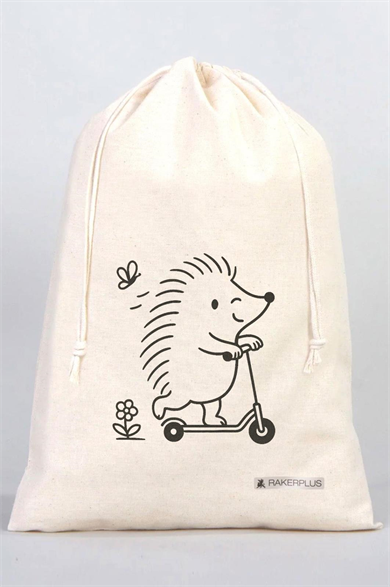 Rakerplus Tbons Özel Tasarım 30x40 cm Ham Bez Büzgülü Ayakkabı Torbası