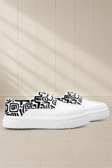 Rakerplus Tbons Özel Tasarım Derby Beyaz Cilt Çocuk Klasik Ayakkabı