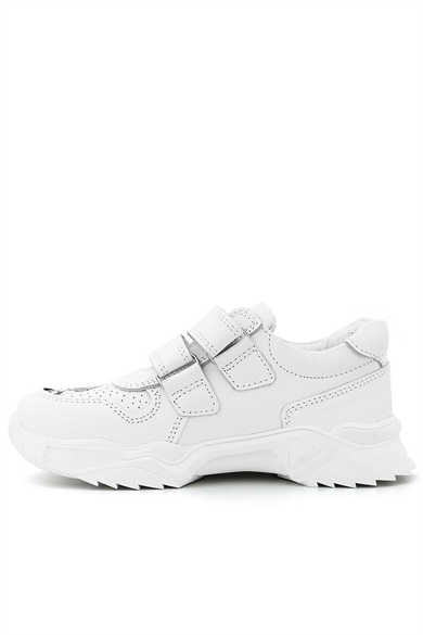 Rakerplus Tbons Özel Tasarım Hakiki Deri Beyaz Kız Çocuk Sneakers Ayakkabı