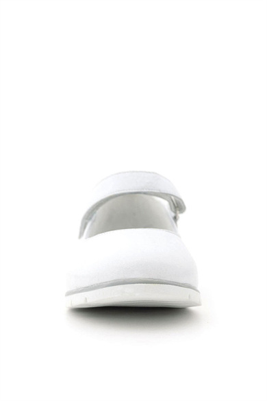 Rakerplus Tbons Özel Tasarım Hakiki Deri Beyaz Kız Çocuk Babet Ayakkabı