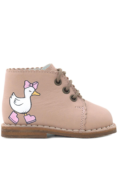 Rakerplus Tbons Özel Tasarım Handmade Hakiki Deri Pudra Kız Bebek Bot