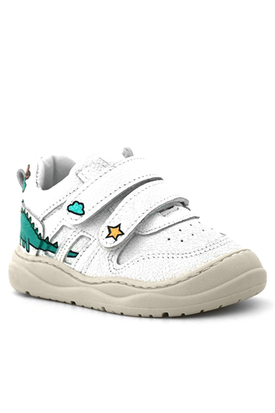 Rakerplus Tbons Özel Tasarım Schaggy Hakiki Deri Beyaz Bebek Spor Ayakkabı