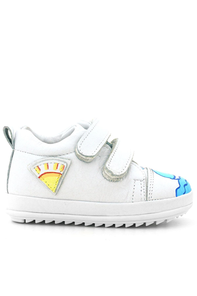 Rakerplus Tbons Özel Tasarım Scrat Hakiki Deri Beyaz İlk Adım Ayakkabısı