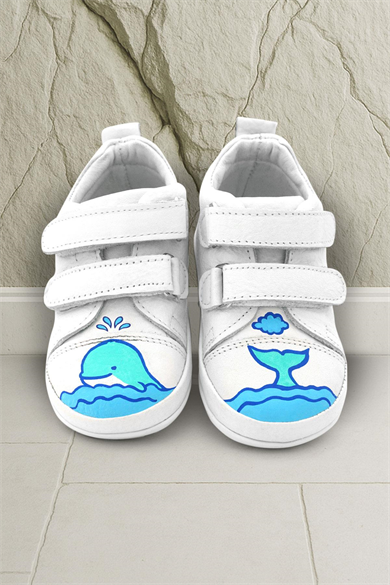 Rakerplus Tbons Özel Tasarım Scrat Hakiki Deri Beyaz İlk Adım Ayakkabısı