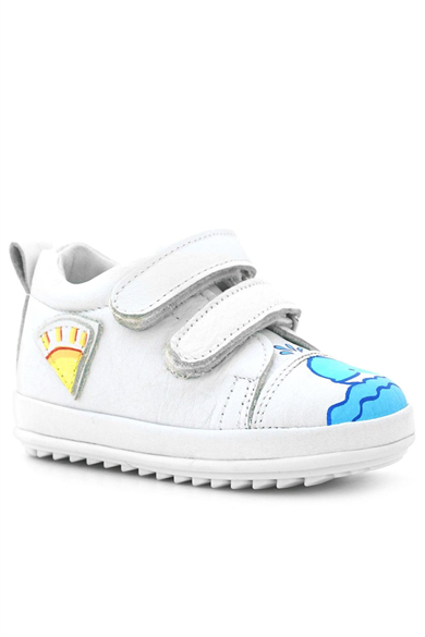 Rakerplus Tbons Özel Tasarım Scrat Hakiki Deri Beyaz İlk Adım Ayakkabısı