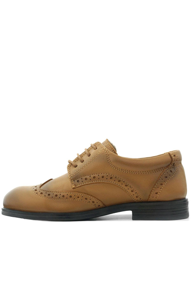 Rakerplus Titan Hakiki Deri Açık Taba Klasik Erkek Çocuk Ayakkabısı