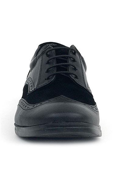 Rakerplus Titan Siyah Mat Bağcıklı Klasik Erkek Genç Ayakkabı