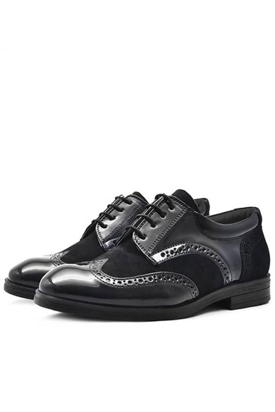 Rakerplus Titan Siyah Rugan Süet Klasik Erkek Çocuk Ayakkabı