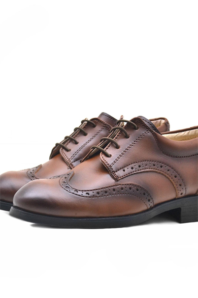 Rakerplus Titan Taba Bağcıklı Klasik Erkek Çocuk Abiye Ayakkabı