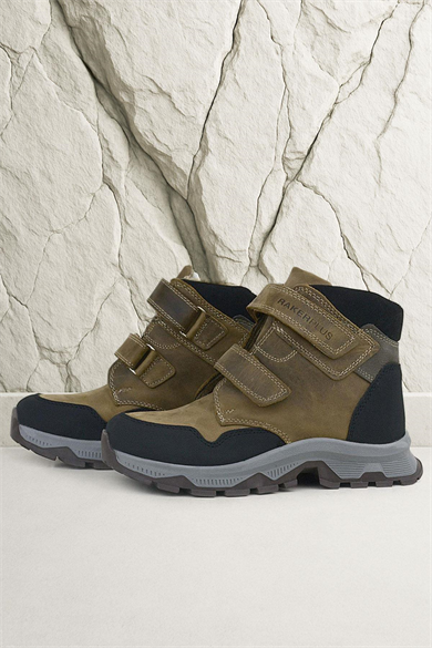 Rakerplus Trekking Hakiki Deri Kahve Cırtlı Erkek Çocuk Bot