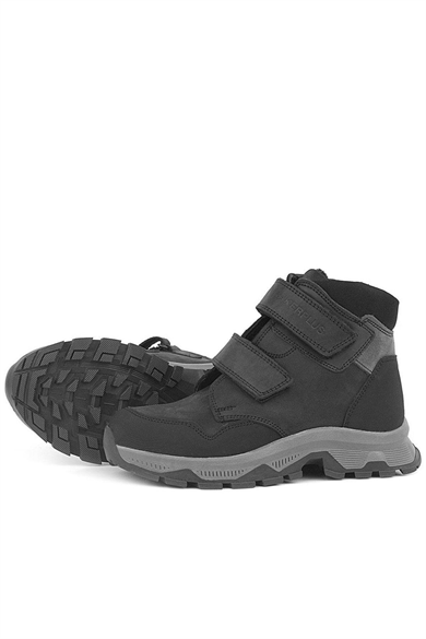 Rakerplus Trekking Hakiki Deri Siyah Cırtlı Erkek Çocuk Bot