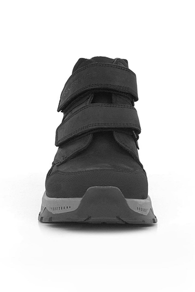 Rakerplus Trekking Hakiki Deri Siyah Cırtlı Erkek Çocuk Bot