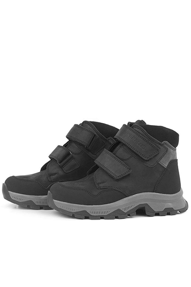 Rakerplus Trekking Hakiki Deri Siyah Cırtlı Erkek Çocuk Bot