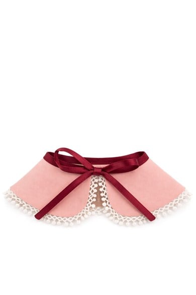 Rakerplus Vintage Tarz Kurdeleli Pembe Kız Çocuk Yakalık