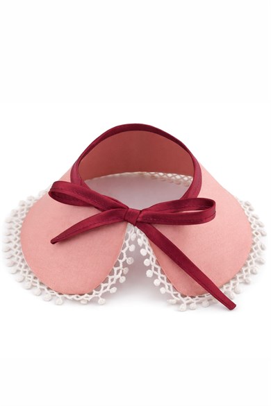 Rakerplus Vintage Tarz Kurdeleli Pembe Kız Çocuk Yakalık