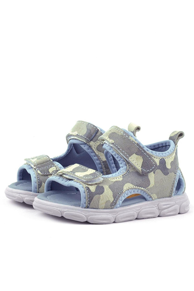 Rakerplus Wisps Hakiki Deri Bej Kamuflaj Bebek Sandalet