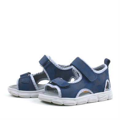 Rakerplus Wisps Hakiki Deri Lacivert Kamuflaj Bebek Sandalet