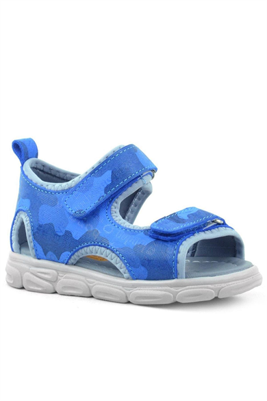 Rakerplus Wisps Hakiki Deri Mavi Kamuflaj Bebek Sandalet