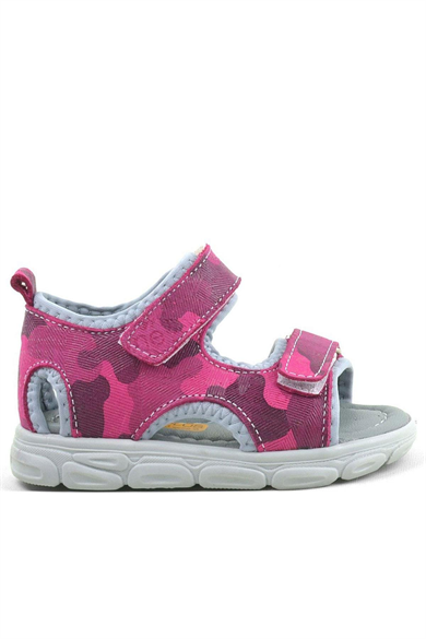 Rakerplus Wisps Hakiki Deri Pembe Kamuflaj Bebek Sandalet