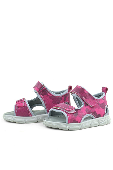 Rakerplus Wisps Hakiki Deri Pembe Kamuflaj Bebek Sandalet