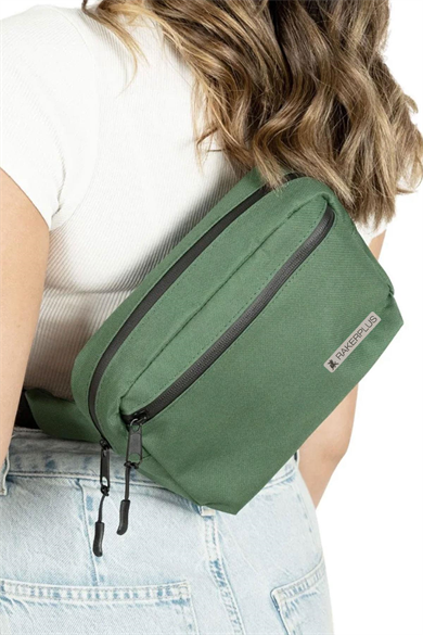 Rakerplus Yeşil Unisex Minimal 21x15x5 cm Bel ve Göğüs Çantası