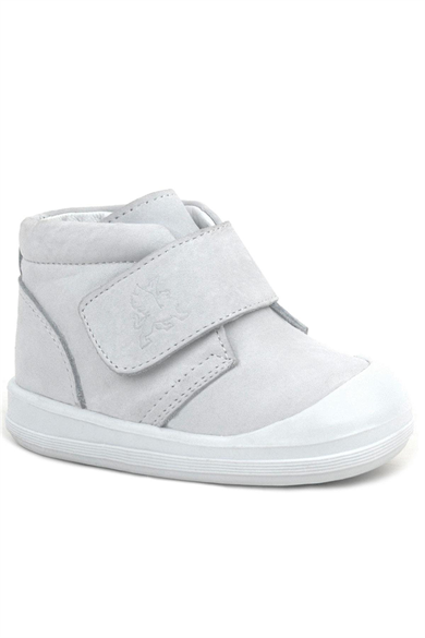 Rakerplus Yoohoo Hakiki Deri Beyaz Cırtlı Kız Bebek Bot