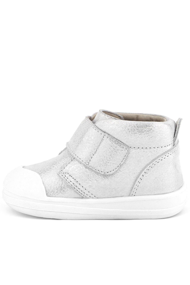 Rakerplus Yoohoo Hakiki Deri Beyaz Simli Cırtlı Unisex Bebek Bot