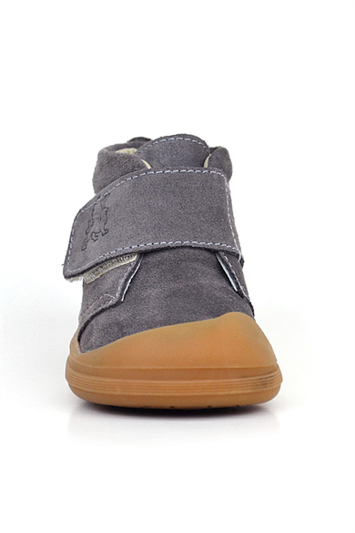 Rakerplus Yoohoo Hakiki Deri Koyu Gri Cırtlı Unisex Bebek Bot