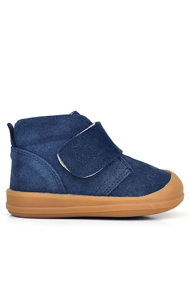 Rakerplus Yoohoo Hakiki Deri Koyu Lacivert Cırtlı Unisex Bebek Bot