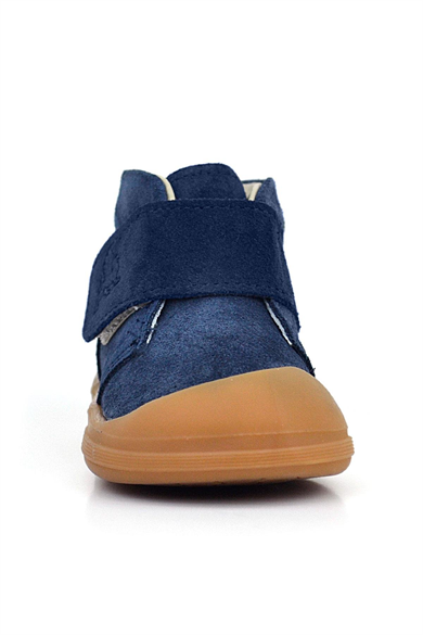 Rakerplus Yoohoo Hakiki Deri Koyu Lacivert Cırtlı Unisex Bebek Bot