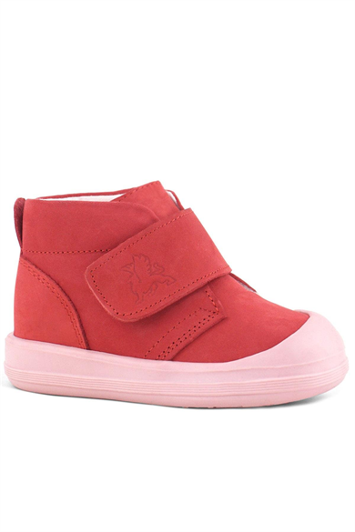 Rakerplus Yoohoo Hakiki Deri Nar Çiçeği Pembe Cırtlı Kız Bebek Bot