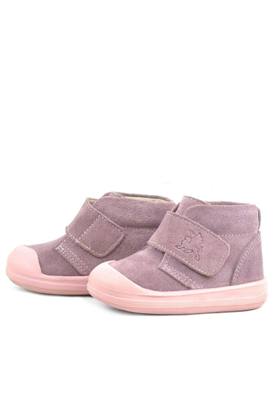 Rakerplus Yoohoo Hakiki Deri Pembe Cırtlı Kız Bebek Bot