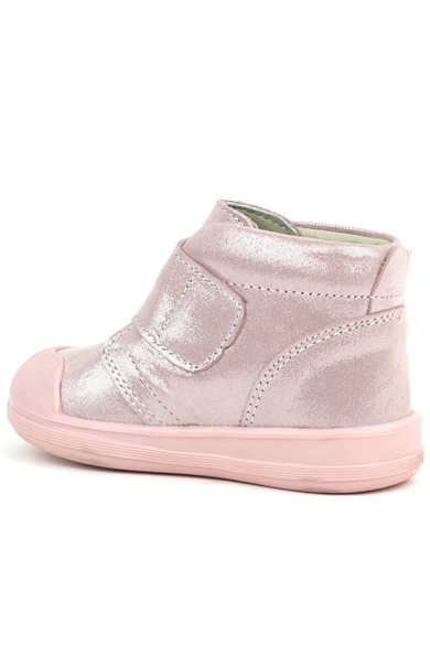 Rakerplus Yoohoo Hakiki Deri Pembe Simli Cırtlı Kız Bebek Bot