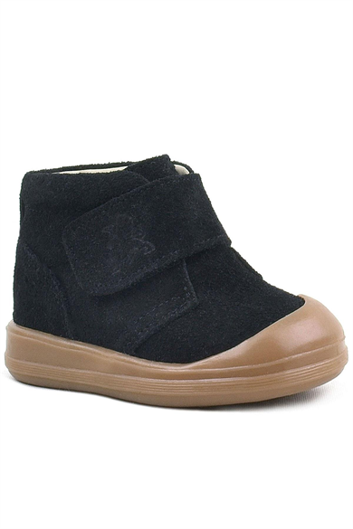 Rakerplus Yoohoo Hakiki Deri Siyah Cırtlı Unisex Bebek Bot