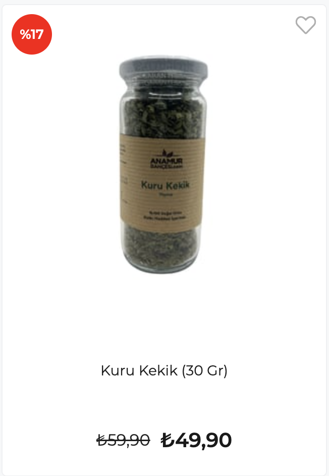 Anamur Bahçesi Kekik