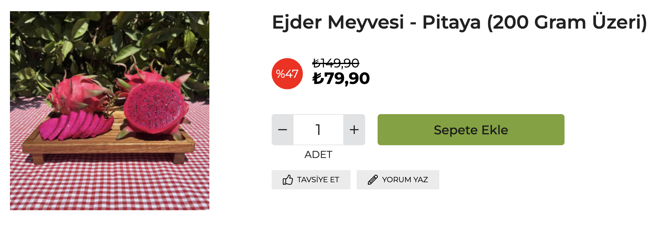 Ejder Meyvesi Anamur Bahçesi