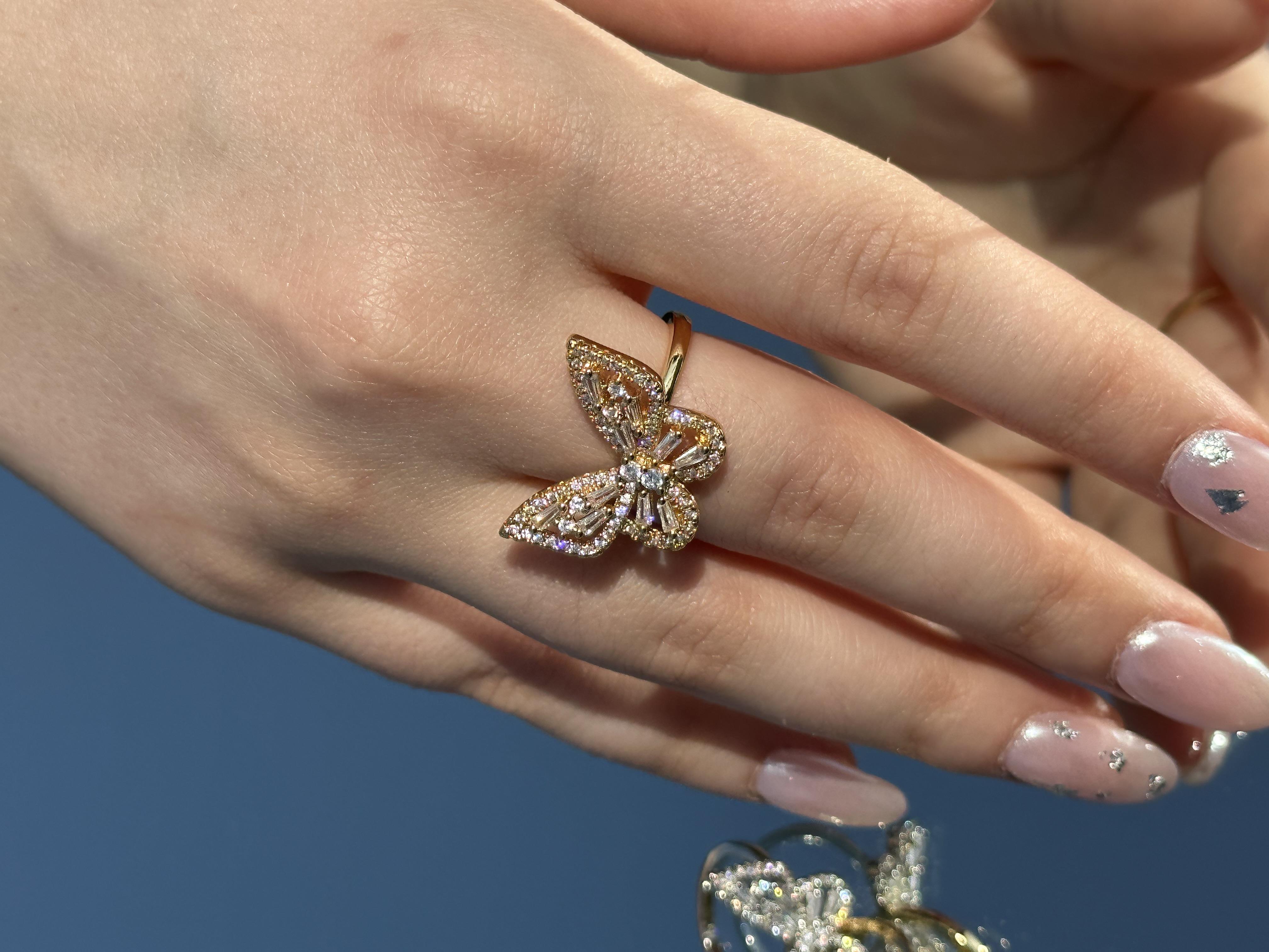 Işıltılı Kelebek Yüzük