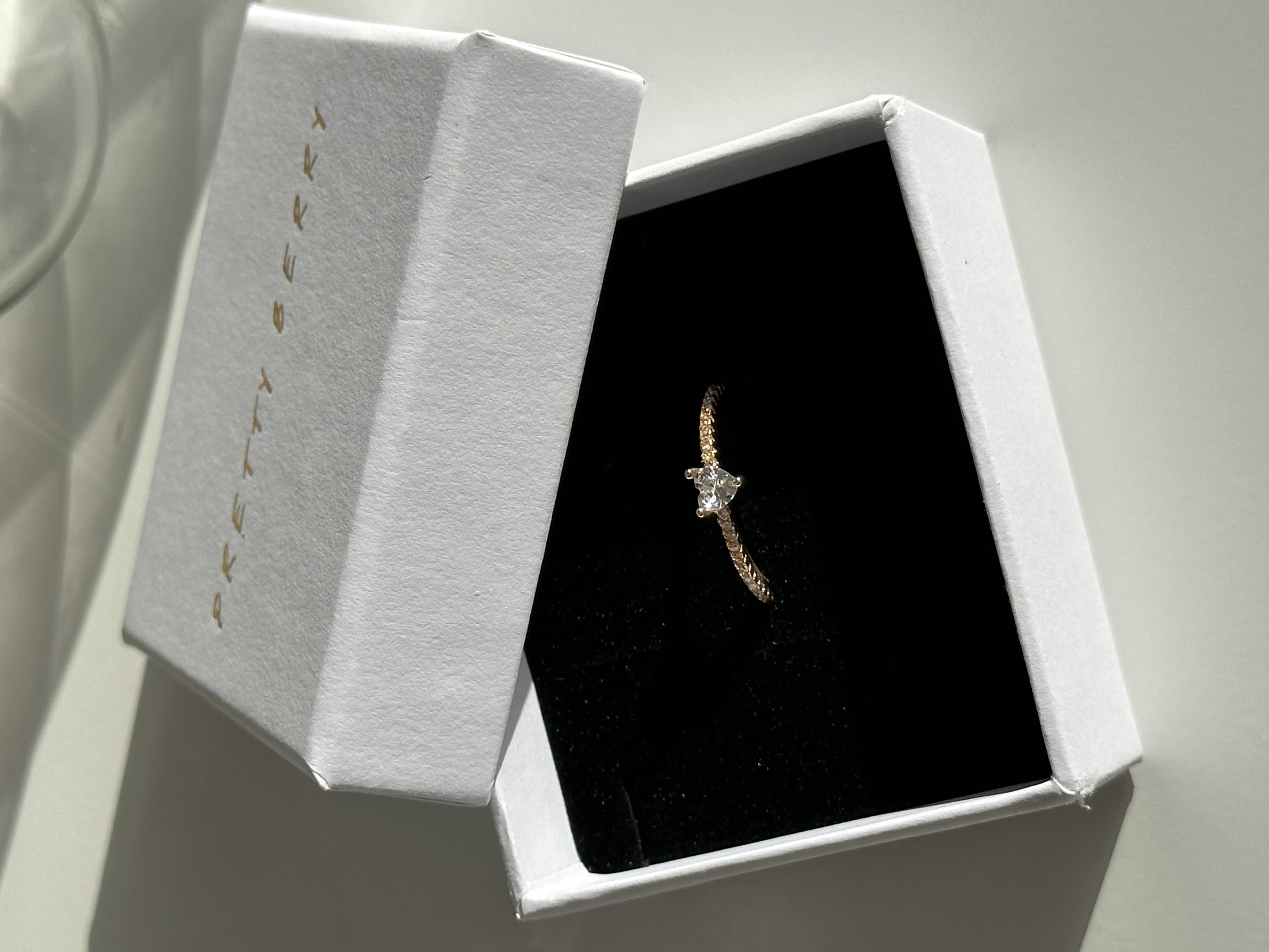 Minimal Kristal Kalp Yüzük